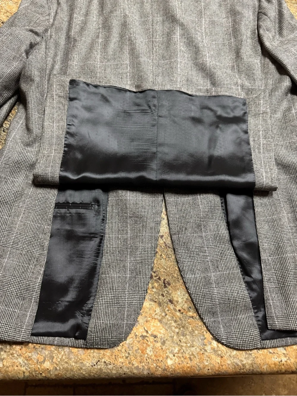 Men's Gray Windowpane single breasted suit